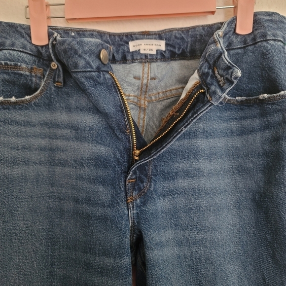 Good American Good Vintage Straight Leg Distressed Jeans  Size 6/28 - Picture 6 of 13